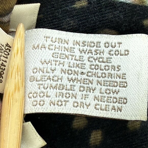 Chicos Mixed Print Top Sz 2 (12 14 Large) Sheer Sleeves Embellished 3/4 Sleeve - Picture 12 of 12